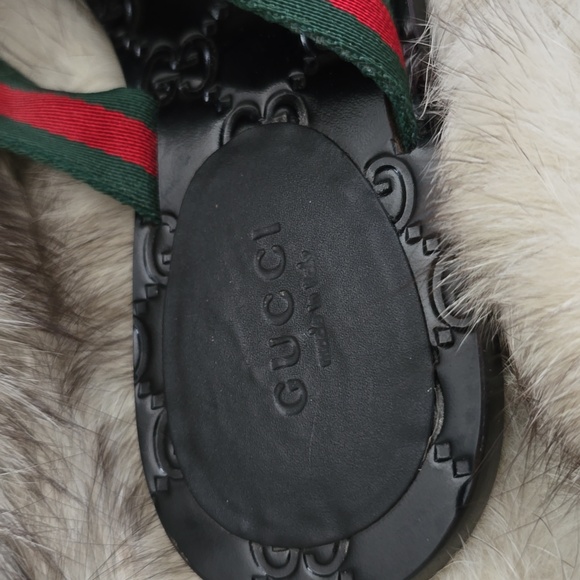 Gucci Interlocking Double G Logo Thong Flip Flap Sandals Guccissima Sz 34 IT - Picture 11 of 17